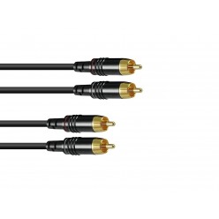 SOMMER CABLE RCA cable 2x2 1m bk Hicon